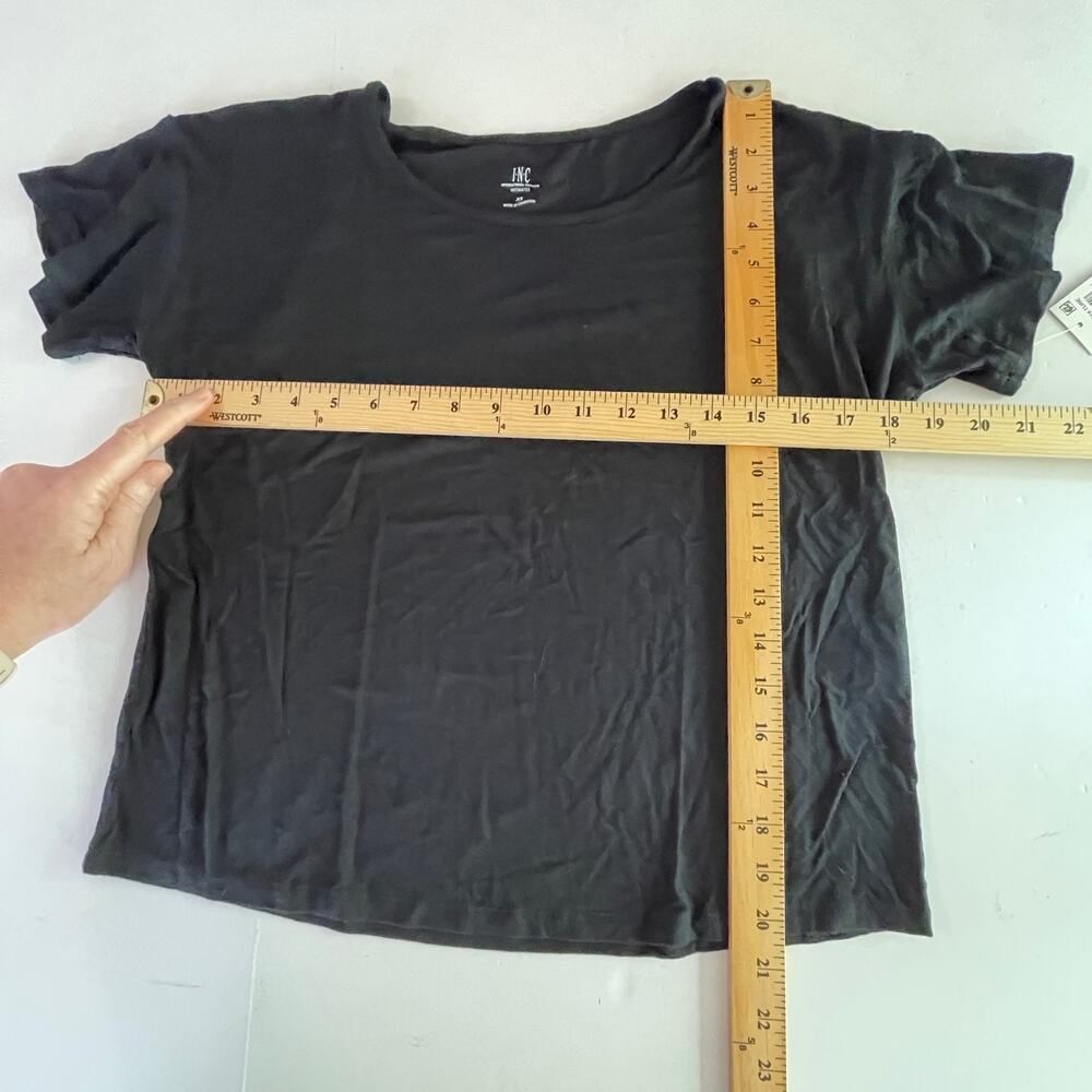 INC Womens NEW PJ Sleep Top Shirt Sz XS Black Stretch Short Sleeve Comfy - Picture 3 of 8